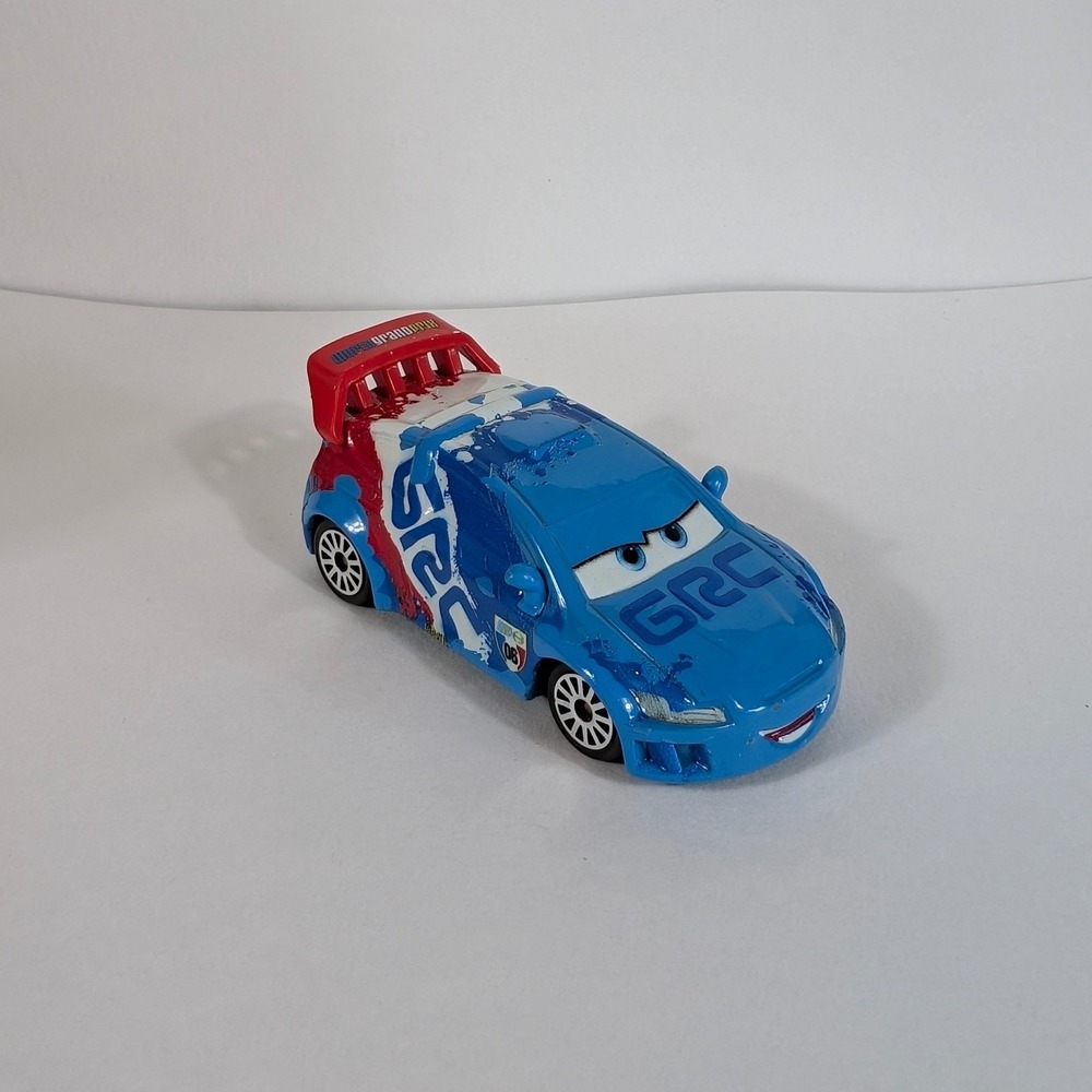 Disney Pixar Cars Raoul CaRoule GRC Global Rally Car Blue Mattel Diecast 1:55